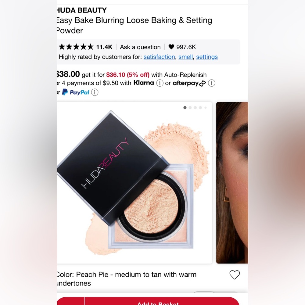 NEW HUDA BEAUTY Easy Bake Blurring Loose Baking & Setting Powder